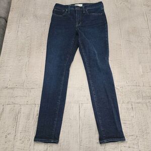 Madewell 9" Mid Rise Skinny‎ Dark Wash Denim Blue Jeans Womens Size 27